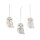 Deko Eule Anhänger 6,5cm Transparent Polystyrol für Baum und Zweige