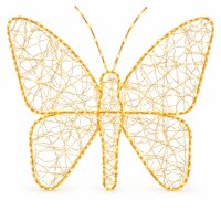LED Schmetterling außen 58x43cm Goldfarben warmweiß aus Metall