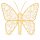 LED Schmetterling außen 58x43cm Goldfarben warmweiß aus Metall