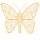 LED Deko Schmetterling 98x77cm Gold warmweiß Metall außen innen