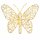 Leuchtender Schmetterling außen 28x23cm Goldfarben warmweiß Metall