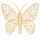 Micro LED Schmetterling 38x30cm Goldfarben warmweiß Metall für außen