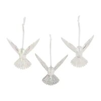 Baumschmuck Vogel 9cm Transparent Polystyrol Kolibri zum...