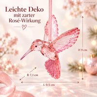 Kolibri Weihnachtsanhänger 9cm Rosa Rosé - Baumschmuck aus Polystyrol