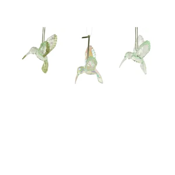 Kolibri Weihnachtsanhänger 9cm Grün hellgrün Polystyrol zum Aufhängen