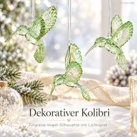 Kolibri Weihnachtsanhänger 9cm Grün hellgrün Polystyrol zum Aufhängen