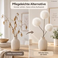 Deko Zweig Weiß 70cm - Kunstfell Zweig für Vase und Winterdeko