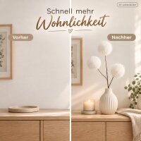 Deko Zweig Weiß 70cm - Kunstfell Zweig für Vase und Winterdeko