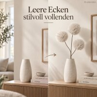 Deko Ast 12x70cm Creme Elfenbein Kunstfell moderner Vasenzweig