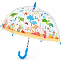 Transparenter Kinderschirm 70,5x69,2cm Transparent Blau POE Unterwasser