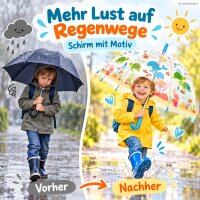 Transparenter Kinderschirm 70,5x69,2cm Transparent Blau POE Unterwasser