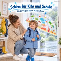 Transparenter Kinderschirm 70,5x69,2cm Transparent Blau POE Unterwasser