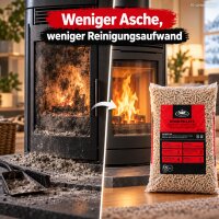 Holzpellets 15kg Natur Beige - Eiche Brennstoff für Kaminofen