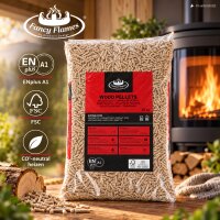 Holzpellets 15kg Natur Beige - Eiche Brennstoff für Kaminofen
