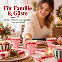 Melaminbecher 250ml Rosa Pink Weihnachtsbecher mit Candy Cane Motiv