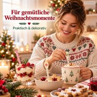 Weihnachts Dessertlöffel 14,5cm Bunt Creme Melamin Teelöffel 3er Set
