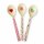 Weihnachts Dessertlöffel 14,5cm Bunt Creme Melamin Teelöffel 3er Set