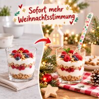 Latte Macchiato Löffel lang 22cm Cremeweiß - Melamin Weihnachten Set