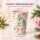 Trinkbecher Melamin 400ml Bunt Creme Rosa Weihnachtsdesign Becher