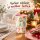 Trinkbecher Melamin 400ml Bunt Creme Rosa Weihnachtsdesign Becher
