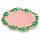 Ovale Servierplatte 41,5cm Rosa Melamin Anrichteplatte Weihnachten