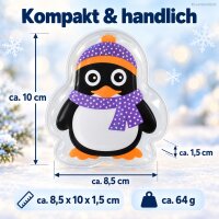 Taschenwärmer Pinguin 1,5x8,5 cm Schwarz Bunt Wärmespender unterwegs