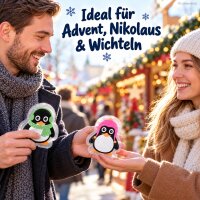 Taschenwärmer Pinguin 1,5x8,5 cm Schwarz Bunt Wärmespender unterwegs