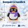 Taschenwärmer Pinguin 1,5x8,5 cm Schwarz Bunt Wärmespender unterwegs