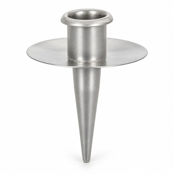 Cepewa Stabkerzenhalter mit Tülle Silber / Schwarz