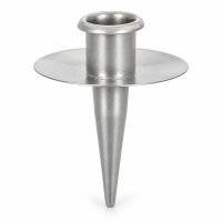 Cepewa Stabkerzenhalter mit Tülle Silber / Schwarz