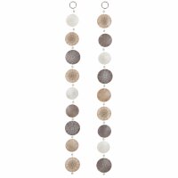 Hängedeko Muscheln 180cm Bunt Beige Dunkelgrau...
