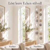 Hängedeko Muscheln 180cm Bunt Beige Dunkelgrau Weiß Capiz Girlande