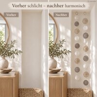 Hängedeko Muscheln 180cm Bunt Beige Dunkelgrau Weiß Capiz Girlande