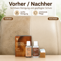 Midi Natural Leather Care SET Schutz- und Reinigungscreme für Natur Anilin und Semi-Anilin