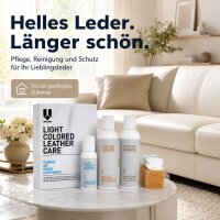 Maxi Light Colored Leather Care Kit Reinigungs- und Schutzcreme für Farbübertragungen auf Leder