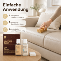 Midi Leather Care Reinigungs- und Schutzcreme für Ledermöbel