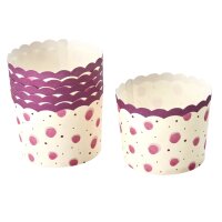 2 er Set Rice Cake Cup Förmchen ( rosa und lila )