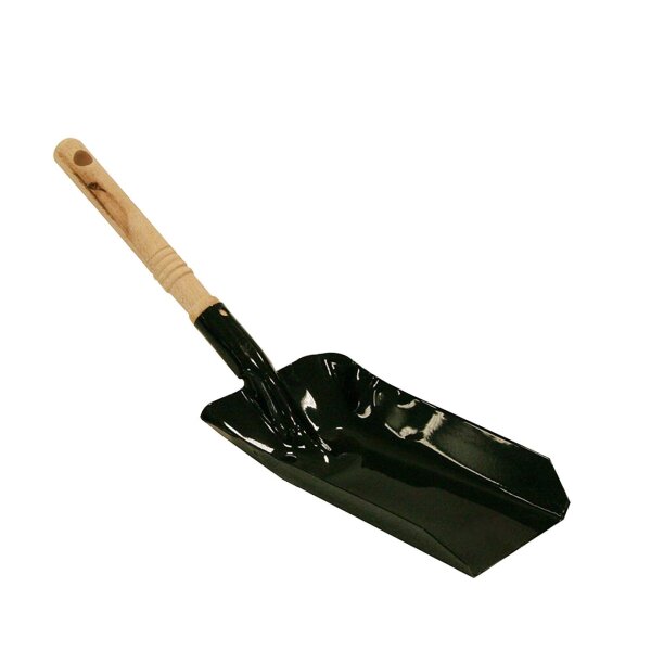 Kohleschaufel Ofen 38cm Schwarz glänzend Metall für Kohle und Asche