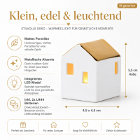 Mini LED Lichthaus - 4,5 x 4,5 x 5,5 cm