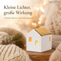 Mini LED Lichthaus - 4,5 x 4,5 x 5,5 cm