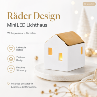 Mini LED Lichthaus - 4,5 x 4,5 x 5,5 cm