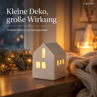 Mini LED Lichthaus - 5 x 5 x 7 cm