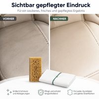 Polierschwamm und Poliertuch 6er-SET für Leder und Polster (Jeweils 3 Stück)