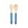Kinderlöffel und Gabel Set 14cm Creme Elfenbein Melamin Anker