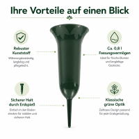 Grabvase Grün - 31 cm