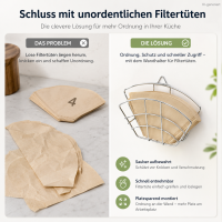 Filtertütenbehälter Draht verchromt