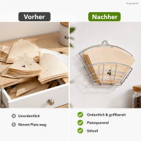 Filtertütenbehälter Draht verchromt