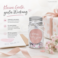 Giving Geschenkglas Von Herzen 3,5 x 6,5 cm