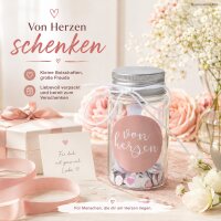 Giving Geschenkglas Von Herzen 3,5 x 6,5 cm