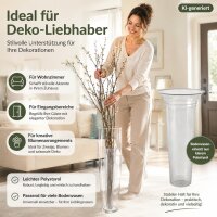 Bodenvaseneinsatz 32cm Transparent klar Kunststoff für Friedhofsvase